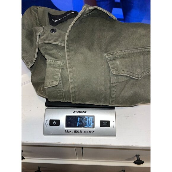 Who What Wear Womens Green Military Style Jacket Medium Cotton Blend - Picture 8 of 8